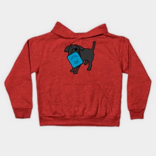 Cute Dog with Positive Vibes Smiley Face Kids Hoodie